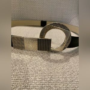 CHICOS BLACK LEATHER BELT WITH BUCKLE